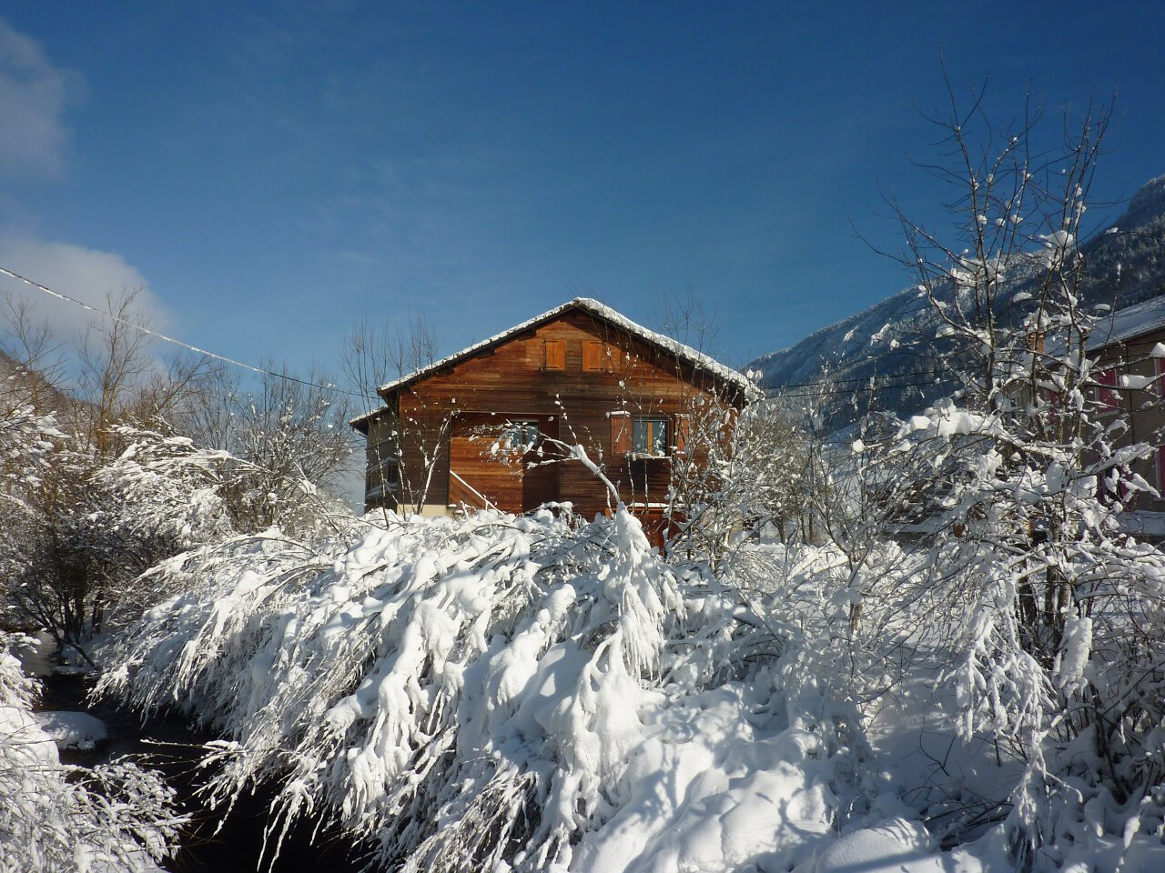 L'Oasis du Vercors en hiver.